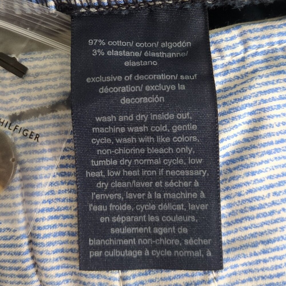 Tommy Hilfiger Hampton Navy Chino 14 Womens Pants Straight Business Corporate - Picture 6 of 9